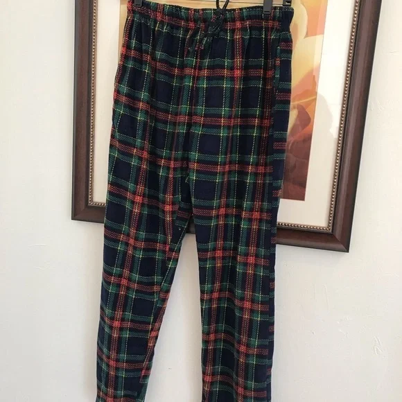 Fuzzy Plaid Pants - Picture 1 of 5